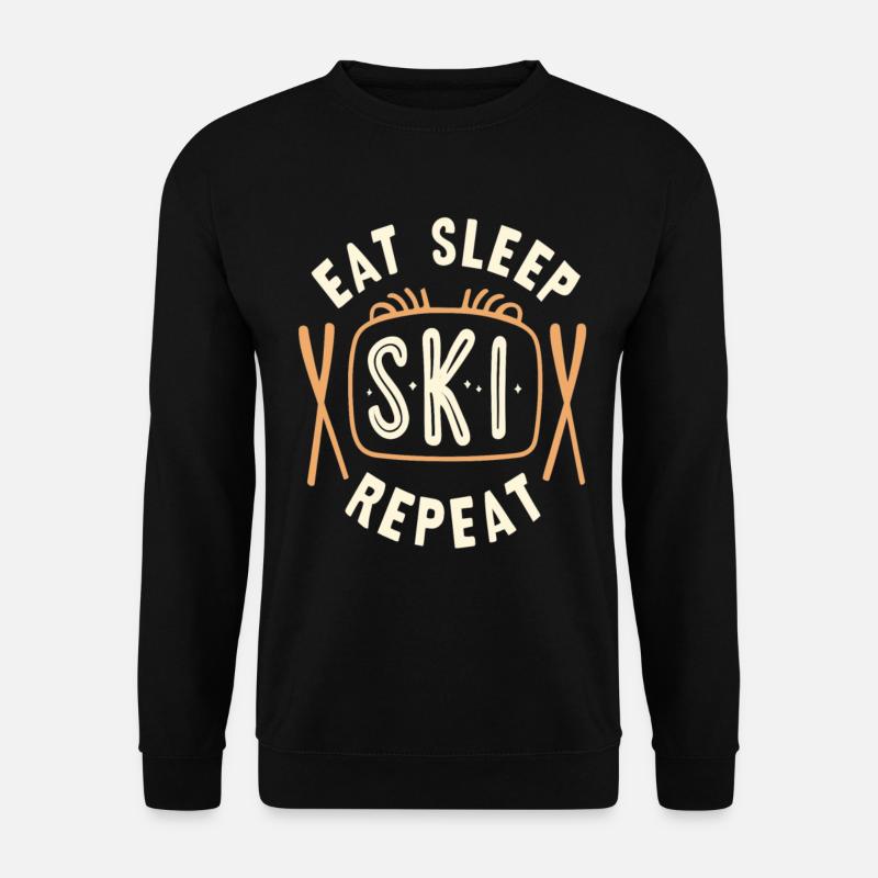 Eat Sleep Ski Repeat - Unisex Sweatshirt - black