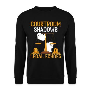 Courtroom Shadow Legal Echoes Avocat Hal - Sweat-shirt Unisexe - noir - Devant - Alina (178cm) & Michal (187cm)
