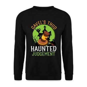 Le Thud de Gavel Haunted Judgment Attorney Hallow - Sweat-shirt Unisexe - noir - Devant - Alina (178cm) & Michal (187cm)