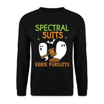 Spectral Suits Scary Pursuits Lawyer H - Unisex Sweatshirt - black - Front - Alina (178cm) & Michal (187cm)