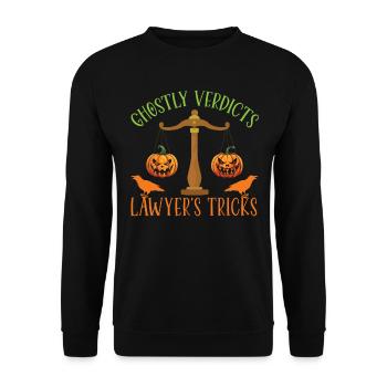 Spooky Judgments Lawyer Tricks Lawyer Hallow - Unisex Sweatshirt - black - Front - Alina (178cm) & Michal (187cm)