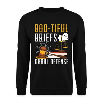 Boo-tiful Briefs Ghoul Defense Lawyer Halloween - Unisex Sweatshirt - black - Front - Alina (178cm) & Michal (187cm)