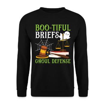 Slips boo-tiful Ghoul Avocat de la défense Halloween - Sweat-shirt Unisexe - noir - Devant - Alina (178cm) & Michal (187cm)