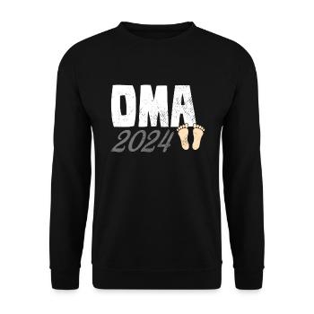 Oma 2024 - Unisex Pullover - Schwarz - Vorne - Alina (178cm) & Michal (187cm)