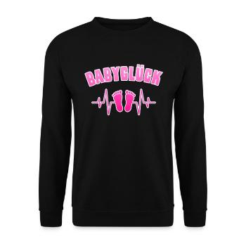 Babyglück - Unisex Pullover - Schwarz - Vorne - Alina (178cm) & Michal (187cm)