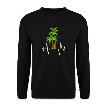 Battement de cœur de paume - Sweat-shirt Unisexe - noir - Devant - Alina (178cm) & Michal (187cm)
