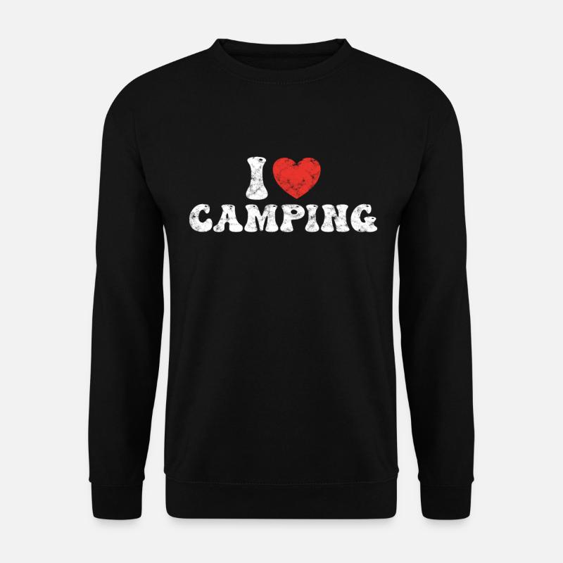 I love camping - Unisex Sweatshirt - black