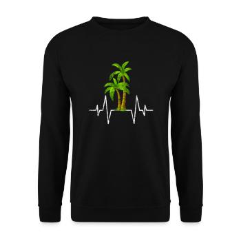 Battement de cœur de paume - Sweat-shirt Unisexe - noir - Devant - Alina (178cm) & Michal (187cm)