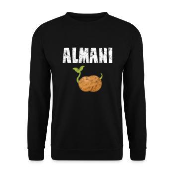 Alman Almani Potato - Unisex Sweatshirt - black - Front - Alina (178cm) & Michal (187cm)