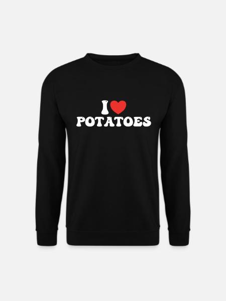 I love potatoes - Unisex Sweatshirt - black