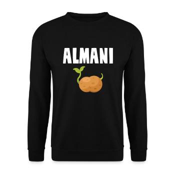 Alman Almani Potato - Unisex Sweatshirt - black - Front - Alina (178cm) & Michal (187cm)