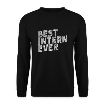 best intern - Unisex Sweatshirt - black - Front - Alina (178cm) & Michal (187cm)