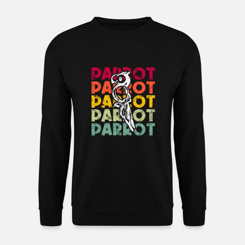 Perroquet Rétro - Sweat-shirt Unisexe - noir