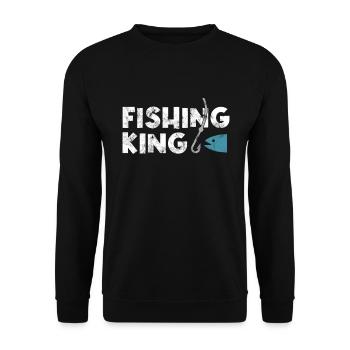 Roi de la pêche - Sweat-shirt Unisexe - noir - Devant - Alina (178cm) & Michal (187cm)