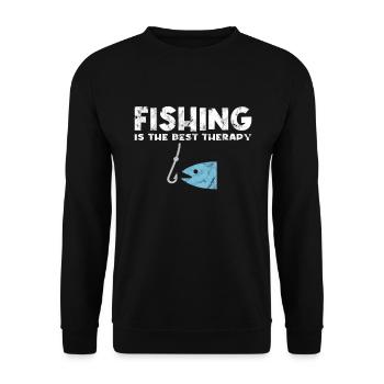Dicton de pêche - Sweat-shirt Unisexe - noir - Devant - Alina (178cm) & Michal (187cm)