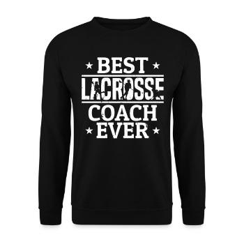 Best Lacrosse Coach Ever - Lacrosse Player Lacross - Unisex Sweatshirt - black - Front - Alina (178cm) & Michal (187cm)