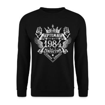 September 1984 | September 1984 anniversary 1984 - Unisex Sweatshirt - black - Front - Alina (178cm) & Michal (187cm)