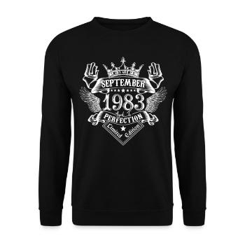 September 1983 | September 1983 anniversary 1983 - Unisex Sweatshirt - black - Front - Alina (178cm) & Michal (187cm)