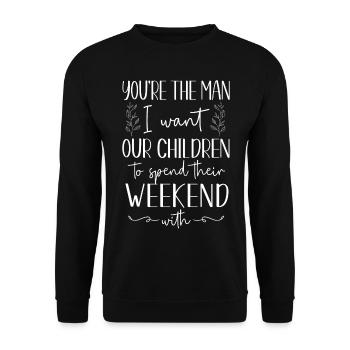 Happy Divorce Party You’re The Man - Sweat-shirt Unisexe - noir - Devant - Alina (178cm) & Michal (187cm)