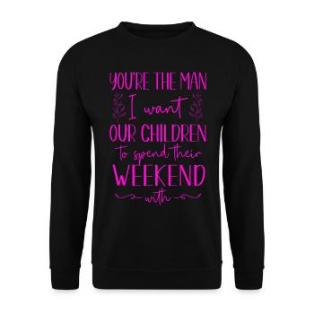 Happy Divorce Party You’re The Man - Sweat-shirt Unisexe - noir - Devant - Alina (178cm) & Michal (187cm)