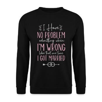 Happy Divorce Party I Have No - Unisex Sweatshirt - black - Front - Alina (178cm) & Michal (187cm)