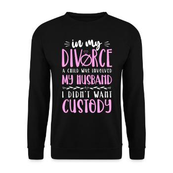 Happy Divorce Party dans mon divorce - Sweat-shirt Unisexe - noir - Devant - Alina (178cm) & Michal (187cm)