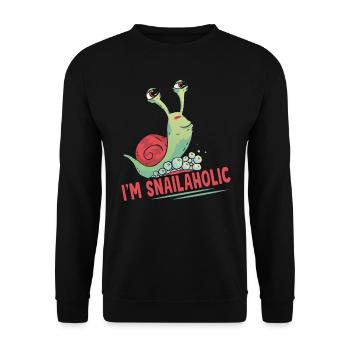 Snail Lover Snailaholic Snail Owner - Sweat-shirt Unisexe - noir - Devant - Alina (178cm) & Michal (187cm)