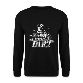 Motocross Dirtbike I Play In The Dirt - Unisex Pullover - Schwarz - Vorne - Alina (178cm) & Michal (187cm)
