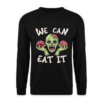 Nous pouvons le manger zombie Halloween zombies - Sweat-shirt Unisexe - noir - Devant - Alina (178cm) & Michal (187cm)
