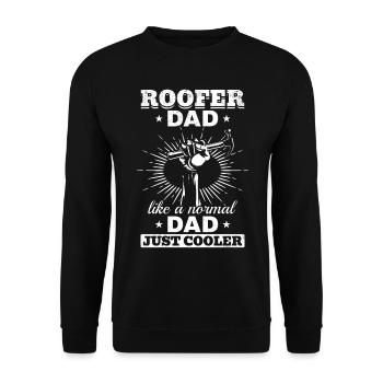 Roofer Dad Like A Normal Dad Just Cooler - Roofer - Sweat-shirt Unisexe - noir - Devant - Alina (178cm) & Michal (187cm)