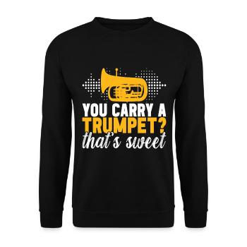 Euphonium baritone tenor horn - Unisex Sweatshirt - black - Front - Alina (178cm) & Michal (187cm)