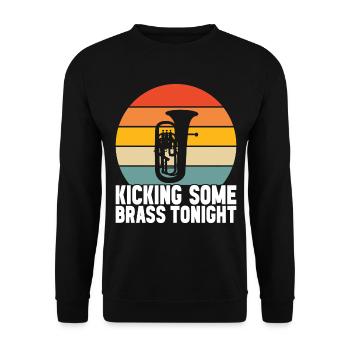 Euphonium baritone tenor horn - Unisex Sweatshirt - black - Front - Alina (178cm) & Michal (187cm)