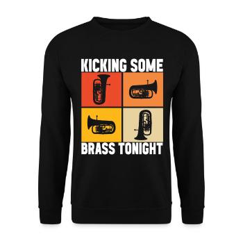 Euphonium baritone tenor horn - Unisex Sweatshirt - black - Front - Alina (178cm) & Michal (187cm)