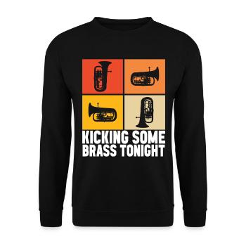 Euphonium baritone tenor horn - Unisex Sweatshirt - black - Front - Alina (178cm) & Michal (187cm)