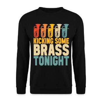 Euphonium baritone tenor horn - Unisex Sweatshirt - black - Front - Alina (178cm) & Michal (187cm)