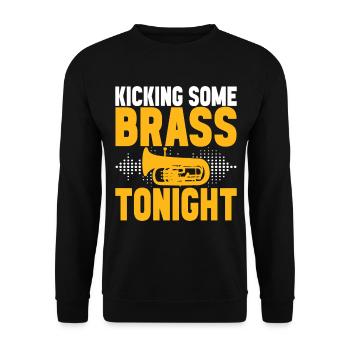 Euphonium Bariton Tenorhorn - Unisex Pullover - Schwarz - Vorne - Alina (178cm) & Michal (187cm)