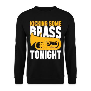 Euphonium baritone tenor horn - Unisex Sweatshirt - black - Front - Alina (178cm) & Michal (187cm)