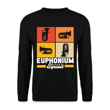 Euphonium Bariton Tenorhorn - Unisex Pullover - Schwarz - Vorne - Alina (178cm) & Michal (187cm)