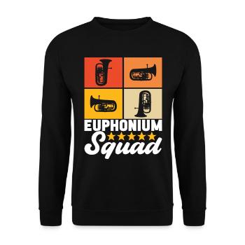 Euphonium Bariton Tenorhorn - Unisex Pullover - Schwarz - Vorne - Alina (178cm) & Michal (187cm)