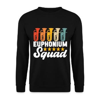 Euphonium Bariton Tenorhorn - Unisex Pullover - Schwarz - Vorne - Alina (178cm) & Michal (187cm)