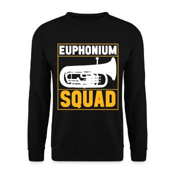 Euphonium Bariton Tenorhorn - Unisex Pullover - Schwarz - Vorne - Alina (178cm) & Michal (187cm)