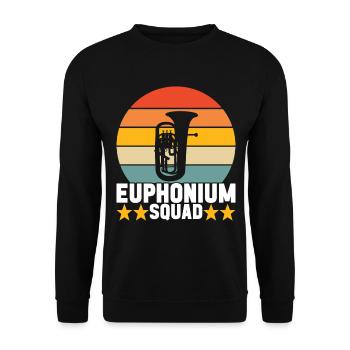 Euphonium Bariton Tenorhorn - Unisex Pullover - Schwarz - Vorne - Alina (178cm) & Michal (187cm)