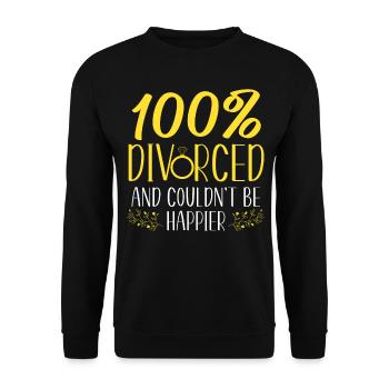 Happy Divorce Party 100% Divorced - Unisex Sweatshirt - black - Front - Alina (178cm) & Michal (187cm)