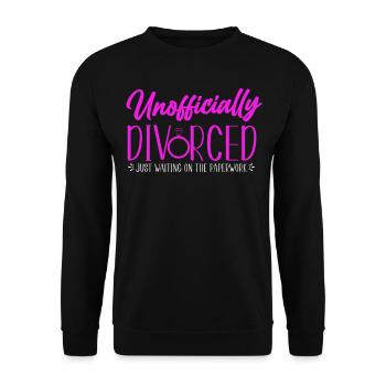 Happy Divorce Party officieusement - Sweat-shirt Unisexe - noir - Devant - Alina (178cm) & Michal (187cm)