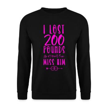 Happy Divorce Party I Lost 200 - Unisex Sweatshirt - black - Front - Alina (178cm) & Michal (187cm)