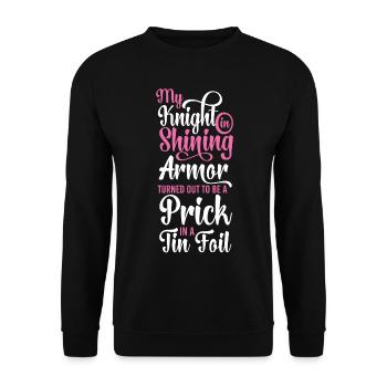 Happy Divorce Party My Knight In - Unisex Pullover - Schwarz - Vorne - Alina (178cm) & Michal (187cm)