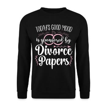 Happy Divorce Party Today's Good - Unisex Pullover - Schwarz - Vorne - Alina (178cm) & Michal (187cm)
