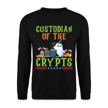 Custos of the Crypt School Caretaker Halloween - Unisex Sweatshirt - black - Front - Alina (178cm) & Michal (187cm)
