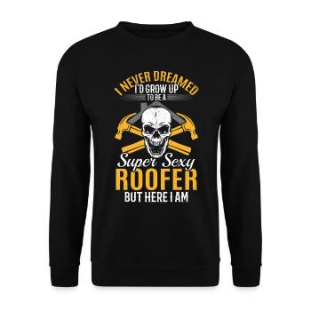 Drôle de toiture - Je grandirais pour être un Roo super sexy - Sweat-shirt Unisexe - noir - Devant - Alina (178cm) & Michal (187cm)