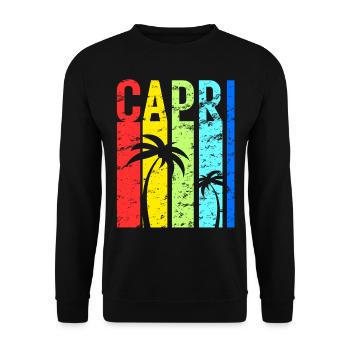 Capri Italien Mittelmeer Insel Urlaub Idee - Unisex Pullover - Schwarz - Vorne - Alina (178cm) & Michal (187cm)